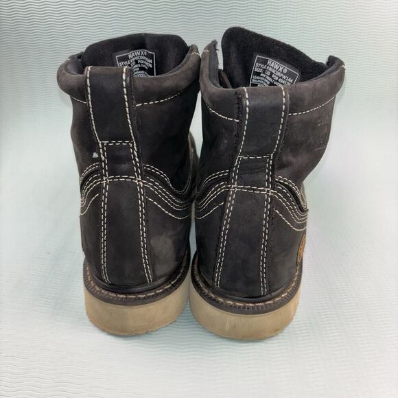 Hawx Grade Work Comp Toe Work Boots Men’s Size 12D Black Leather - Picture 6 of 11